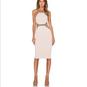 Nookie Crawford body on dress, nude